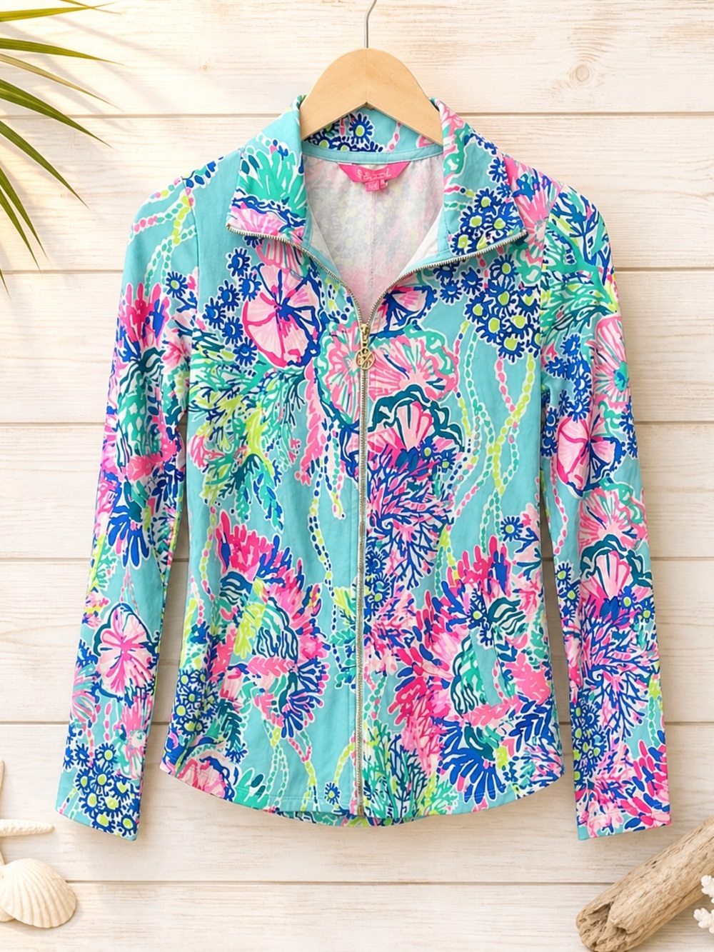 NWT Lilly Pulitzer Leona beach it to you full zip up UPF 50 jacket